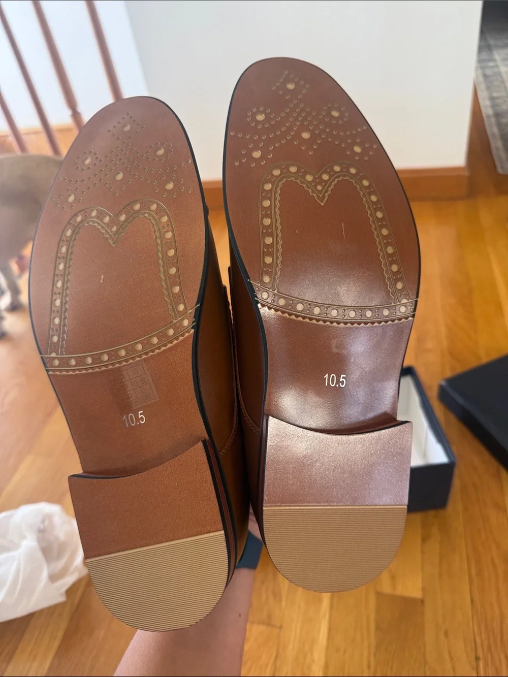 Bruno Marc Men’s Tan Leather Dress Shoes